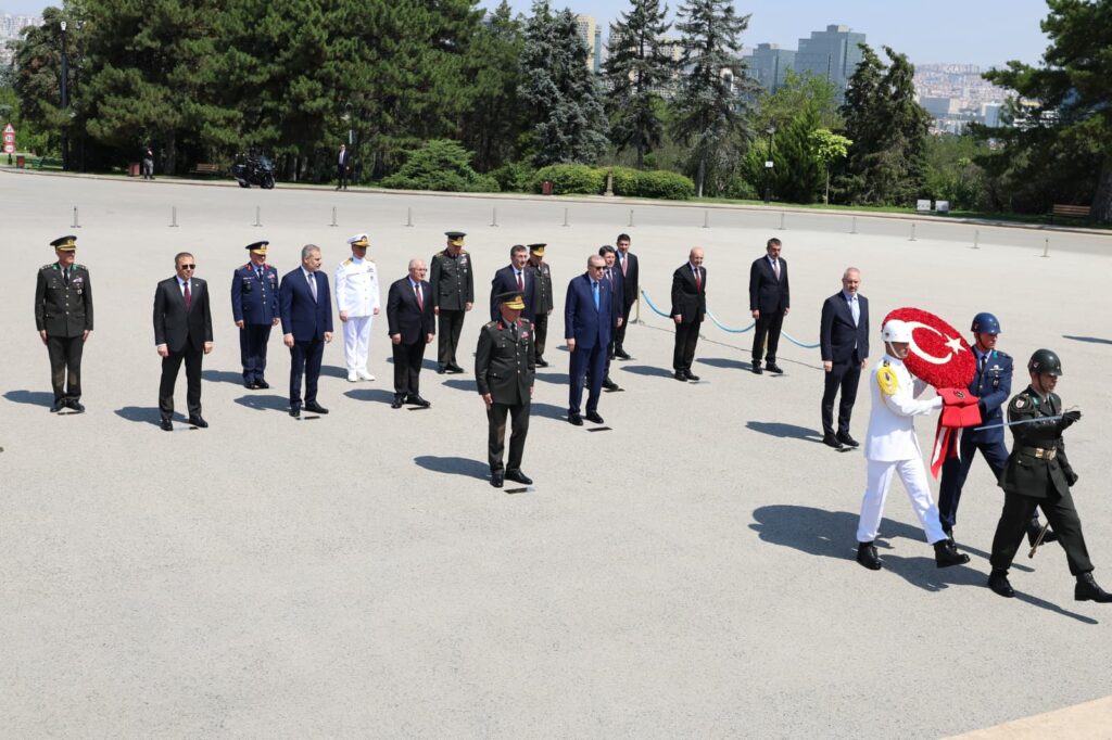 Yüksek Askerî Şûra Üyeleri Cumhurbaşkanı Recep Tayyip Erdoğan başkanlığında Anıtkabir’i Ziyaret Etti